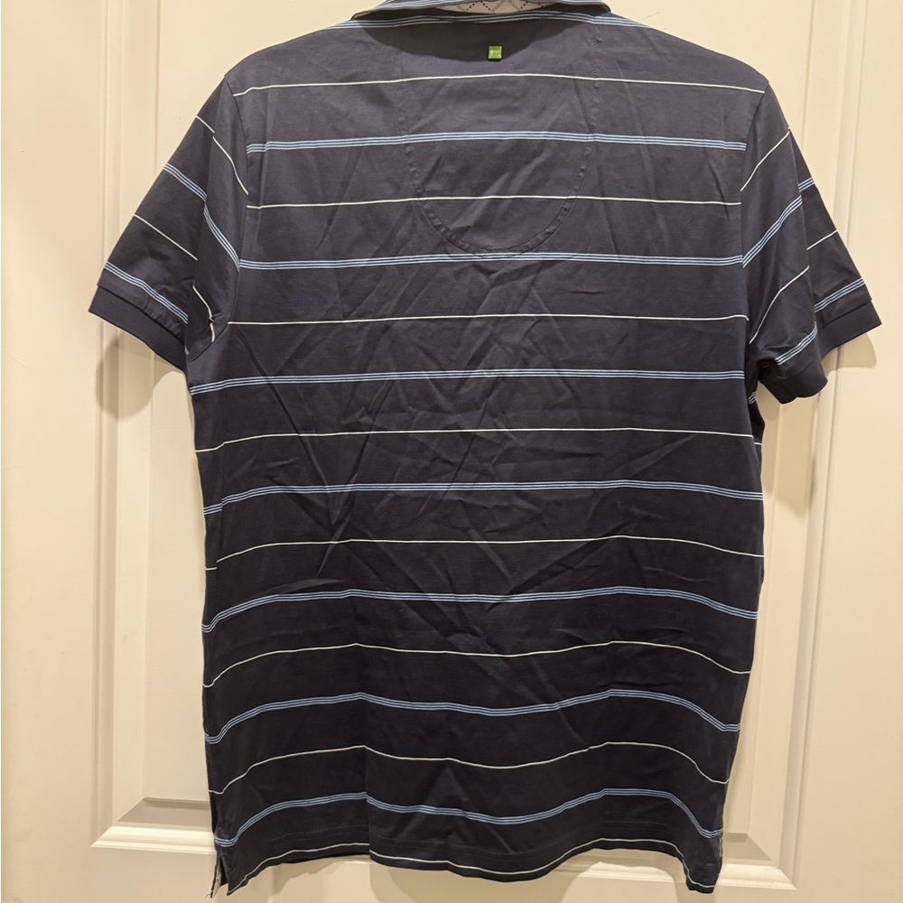 Hugo Boss regular-fit, striped navy blue polo shirt from the Paddy collection - Picture 5 of 8